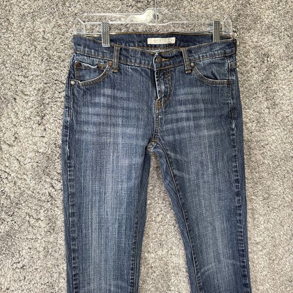 Y2K Stetson Stovepipe Straight Leg Jeans Womens 4 Low Rise Western Country Denim - Picture 2 of 10